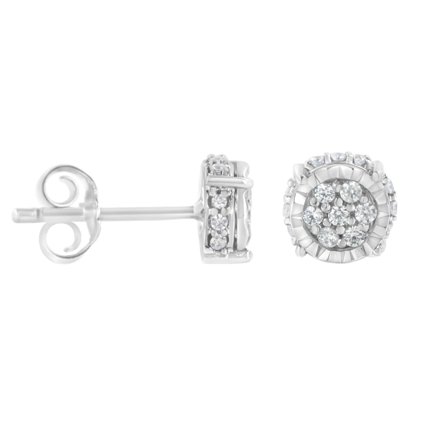 Camri Diamond Cluster Stud Earrings