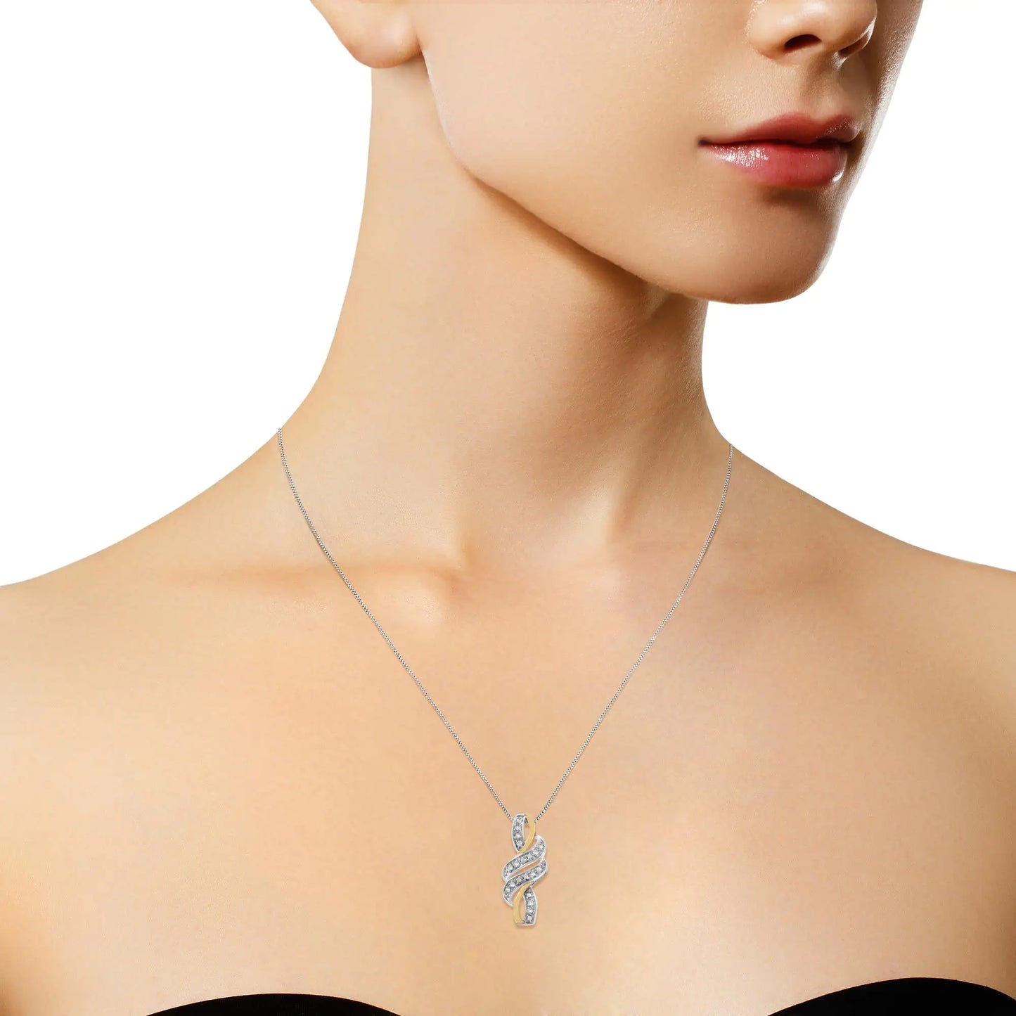 Arden Diamond Swirl Pendant Necklace