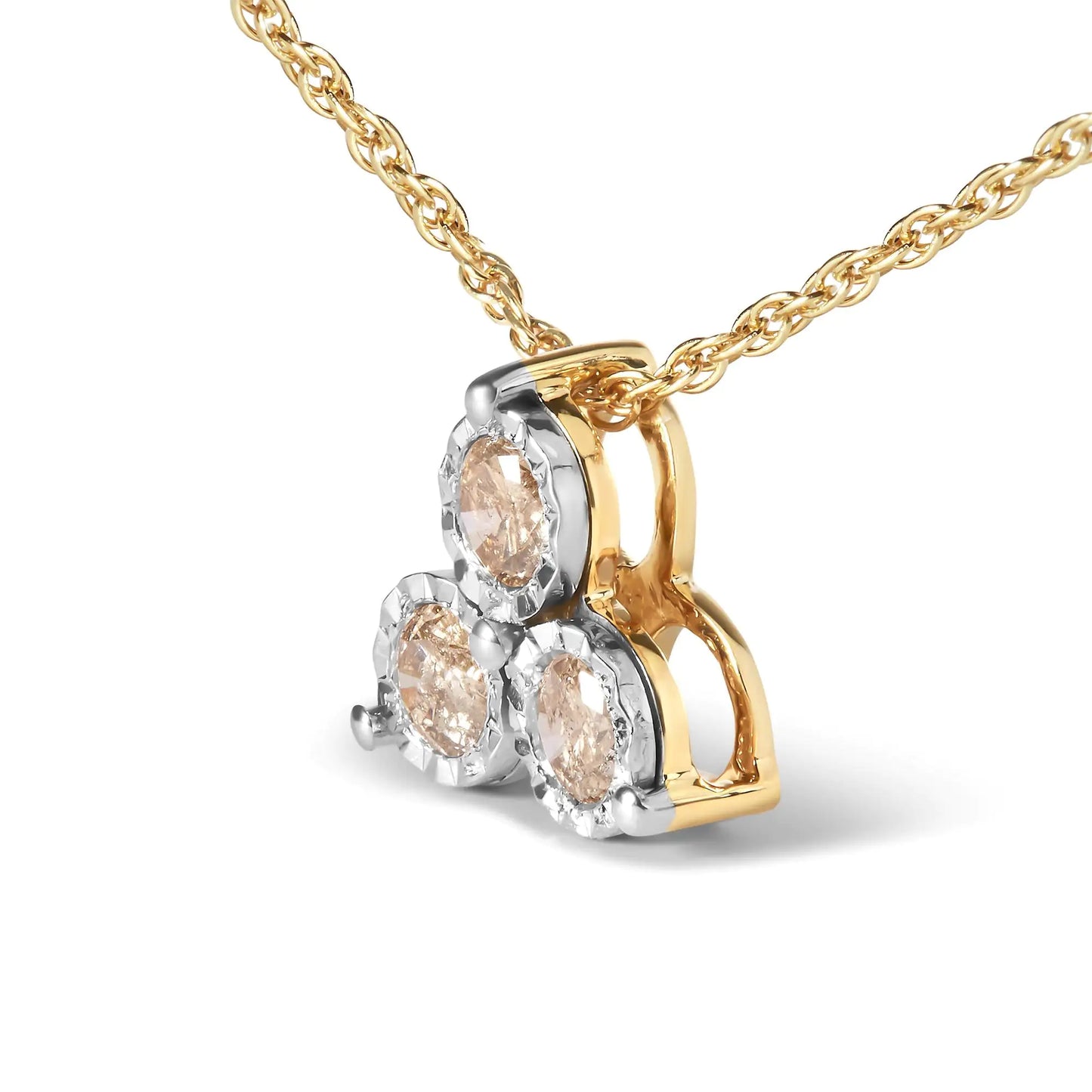 Eva Trio Diamond Pendant Necklace