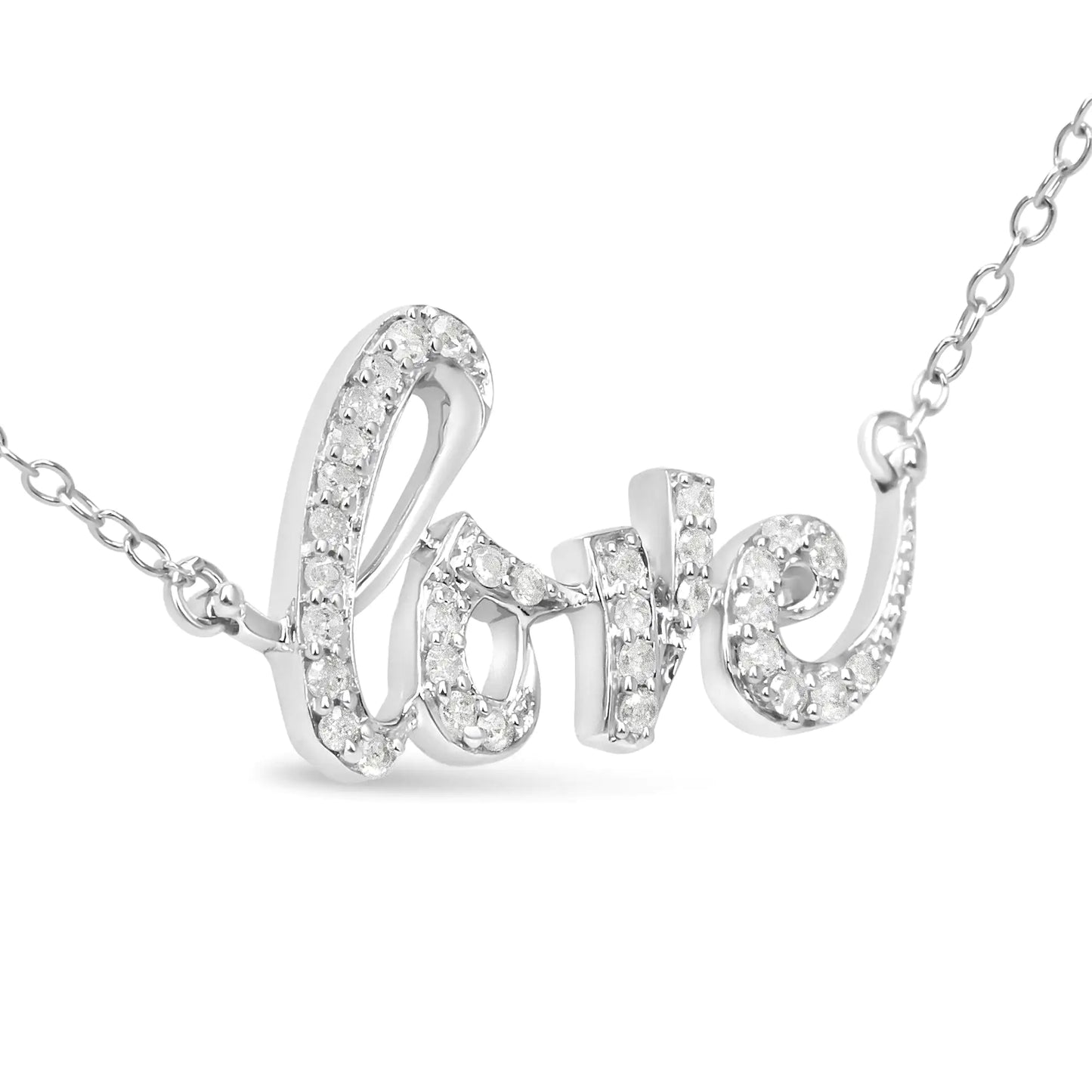 Juliette Diamond Script Pendant Necklace
