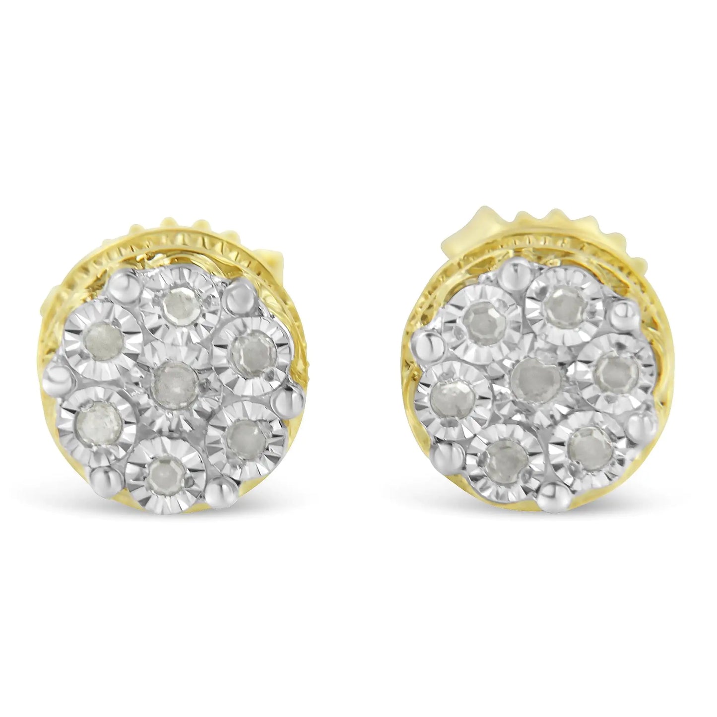 Solène Diamond Cluster Stud Earrings