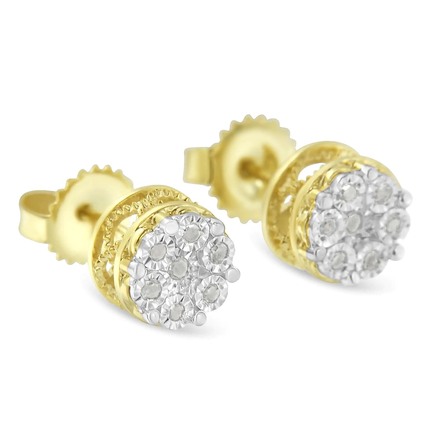 Solène Diamond Cluster Stud Earrings