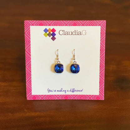 Liora Crystal Cube Earrings