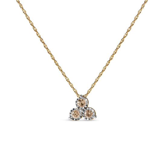 Eva Trio Diamond Pendant Necklace