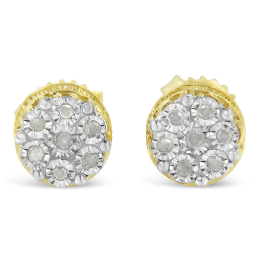 Solène Diamond Cluster Stud Earrings