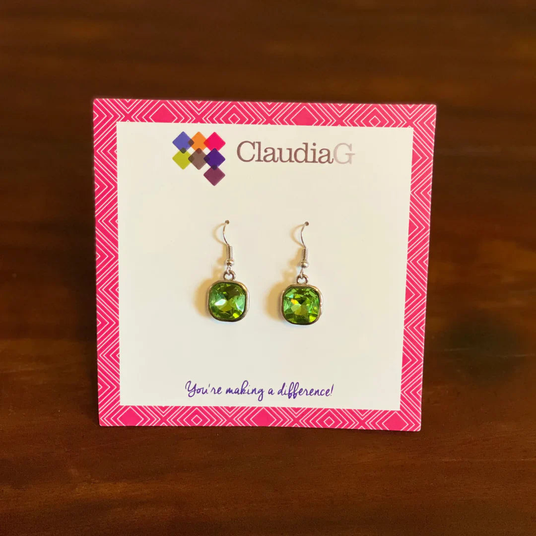 Liora Crystal Cube Earrings