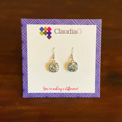 Liora Crystal Cube Earrings