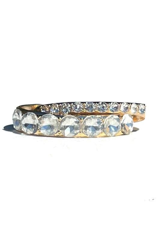 Elodie Crystal Dual Cuff Bracelet Set