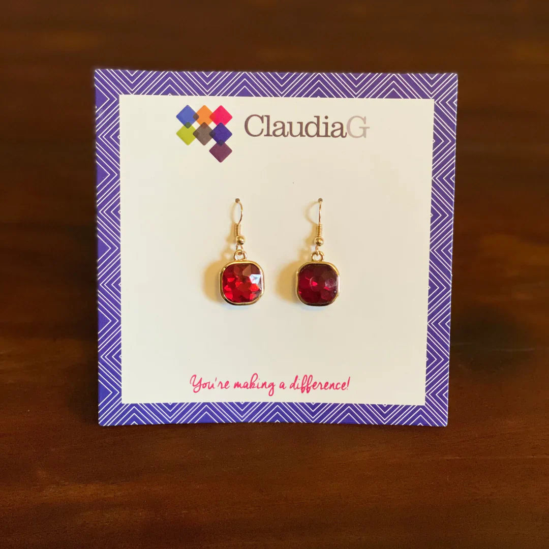 Liora Crystal Cube Earrings