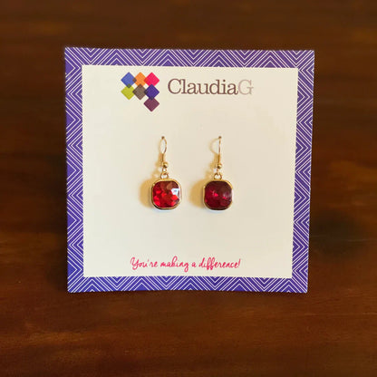 Liora Crystal Cube Earrings