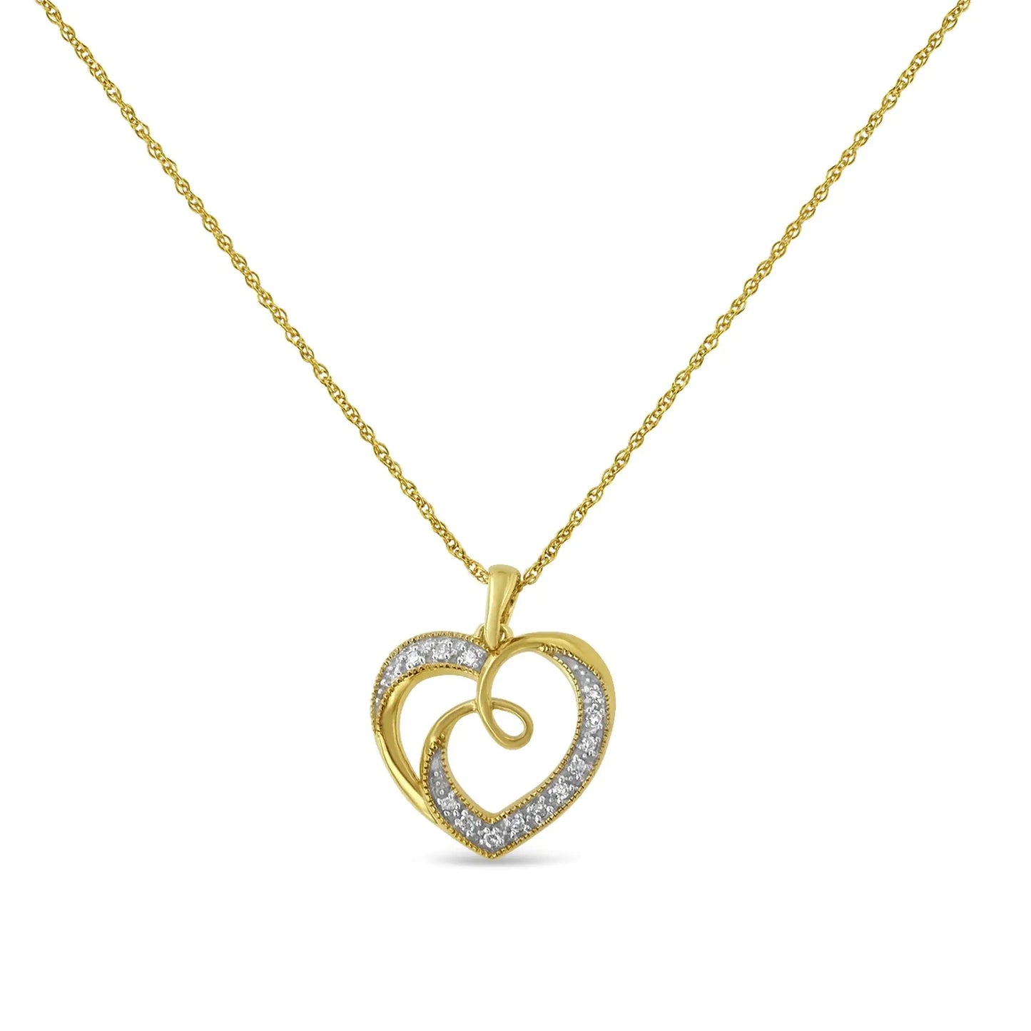 Isla Ribbon & Heart Pendant Necklace