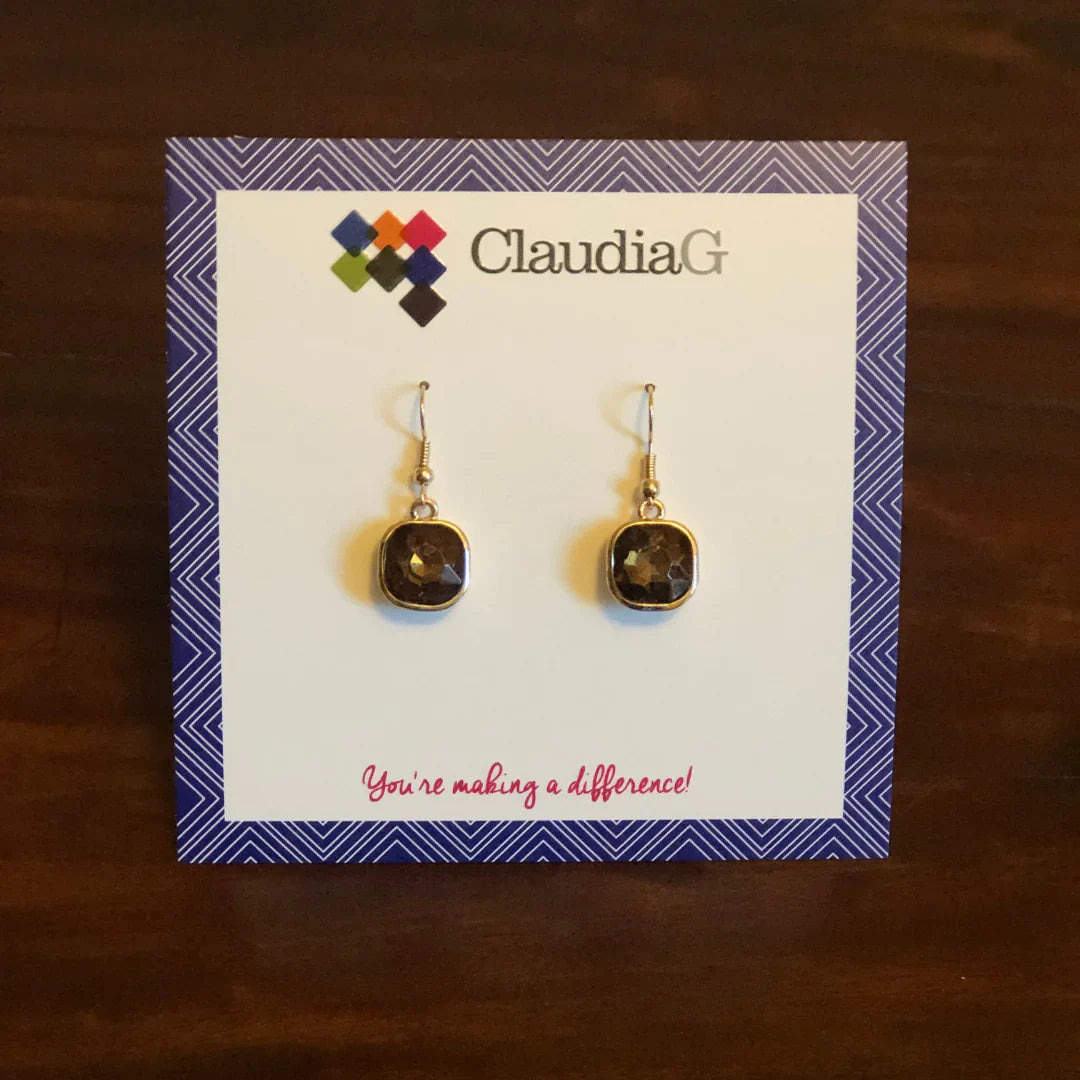 Liora Crystal Cube Earrings